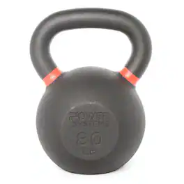 Power Systems - Cast Iron Kettlebell -80 lb - Strength Training Kettlebells for Home Gym Workouts - Black