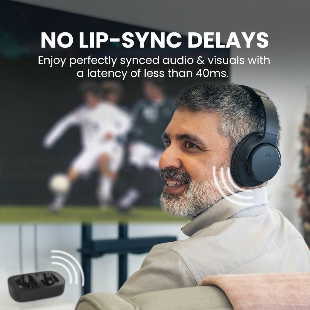 NO LIP-SYNC DELAYS  
Enjoy perfectly synced audio & visuals with a latency of less than 40ms.