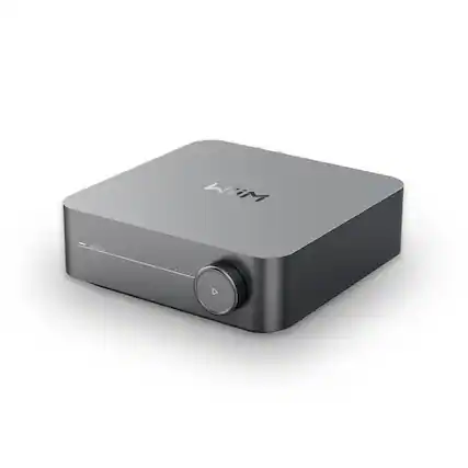 Front. WiiM - Amp Multiroom Streaming Amplifier - Class D, 60W x 2 (8 Ohms), 120W x 2 (4 Ohms) - Space Grey.