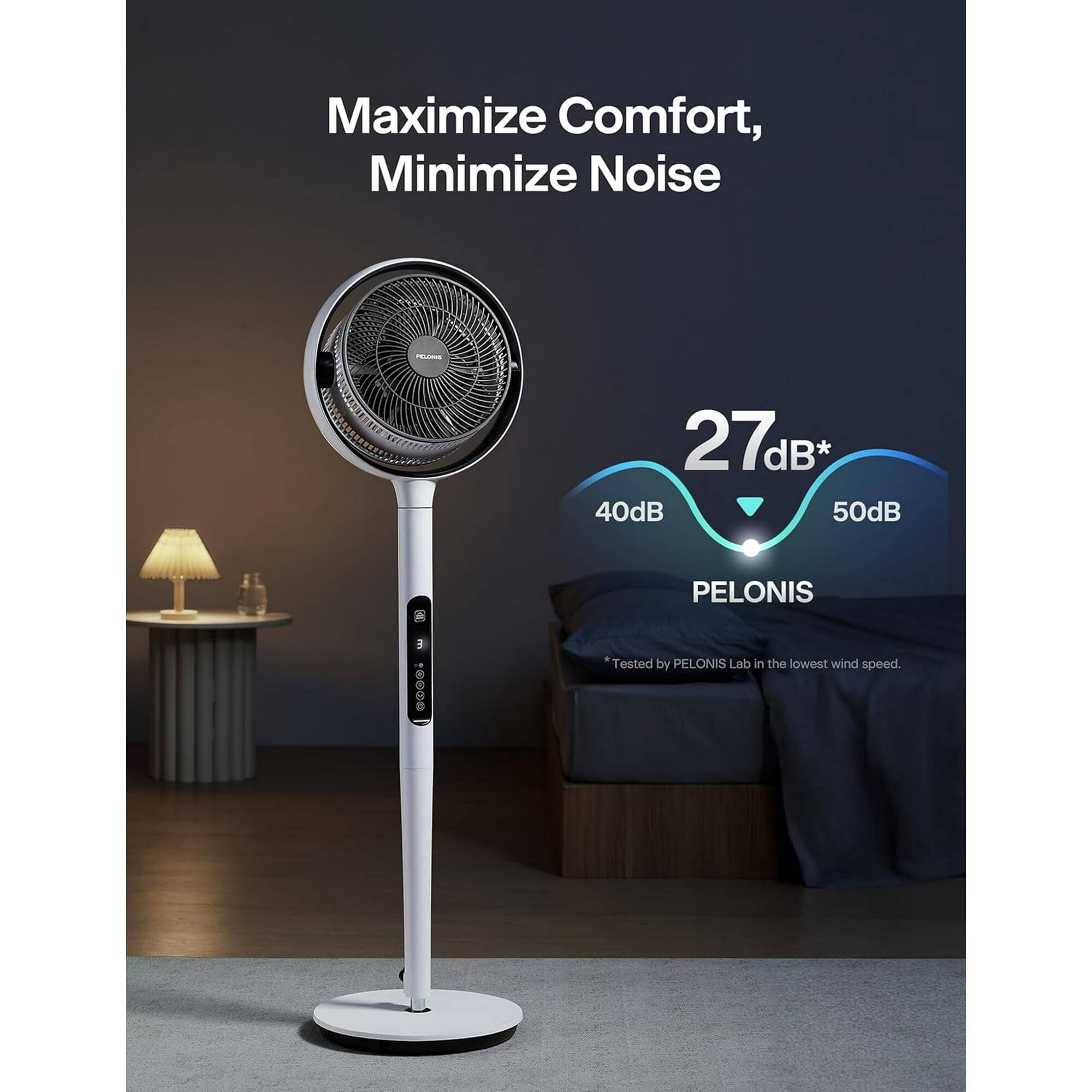 Maximize Comfort, Minimize Noise

27dB*  
40dB  
50dB  

PELONIS  

*Tested by PELONIS Lab in the lowest wind speed.