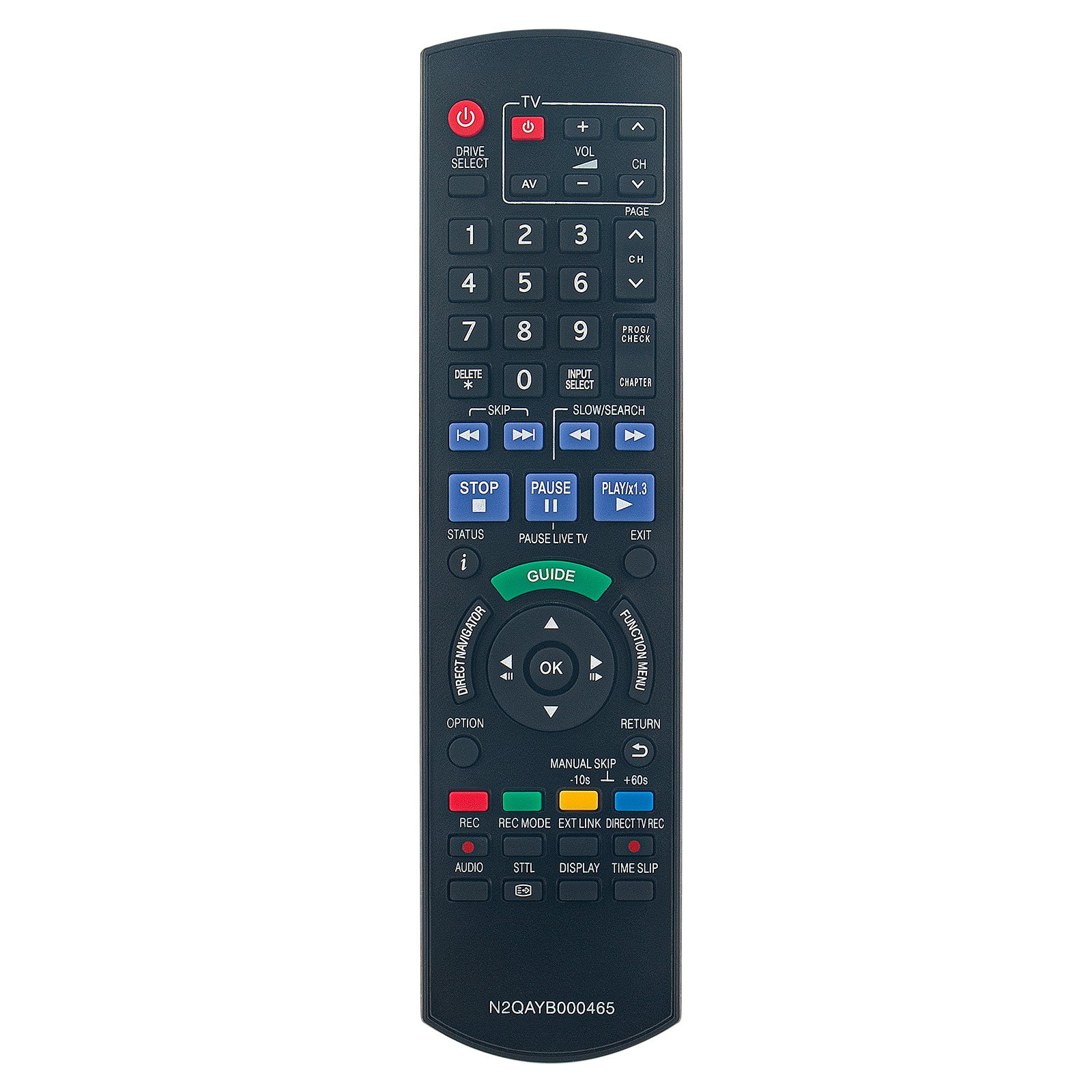 ZdalaMit - Replacement Remote N2QAYB000465 fit for Panasonic Home Theater DVD Player - Black