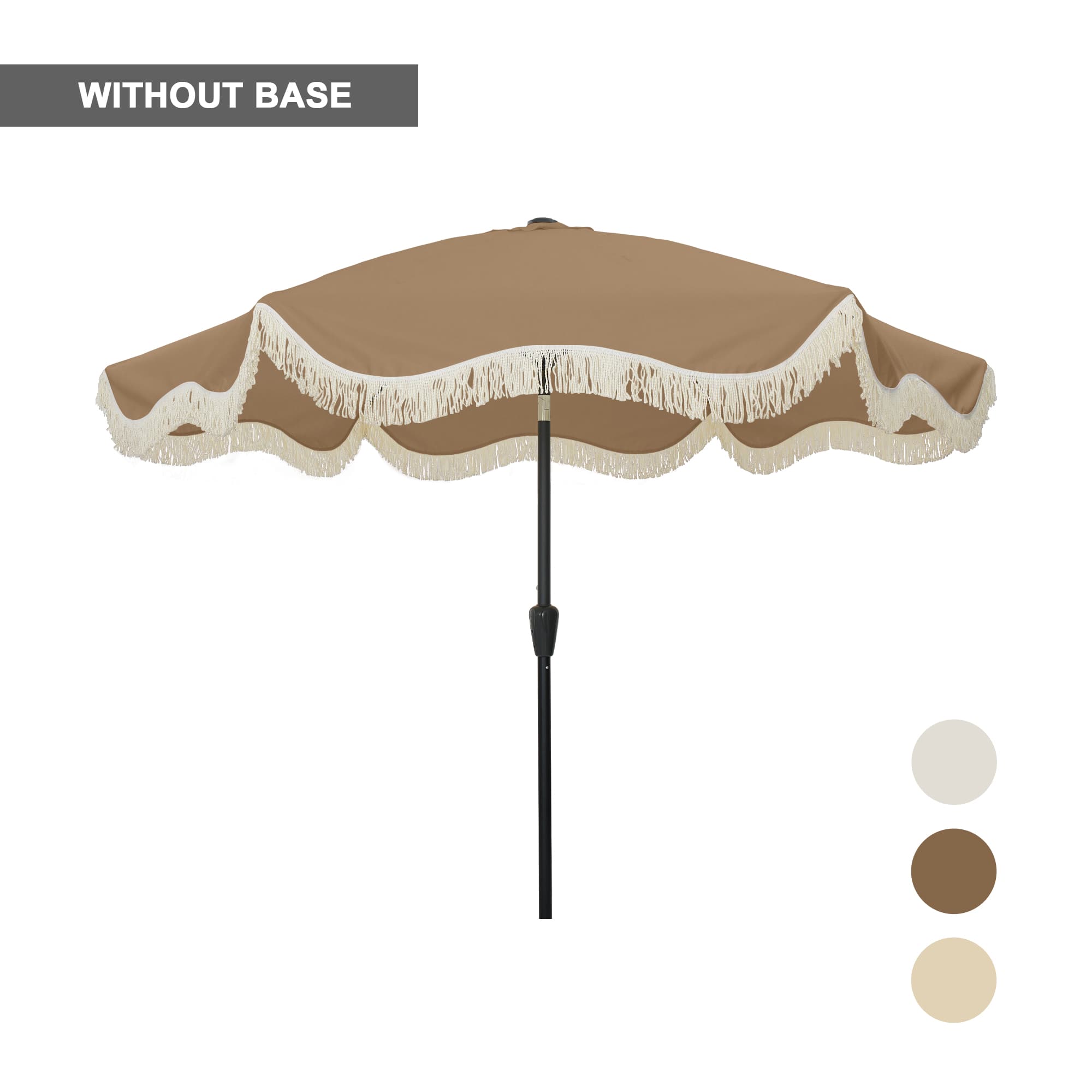 Boyel Living - 9 Ft. Bohemian Fringed Patio Market Umbrella