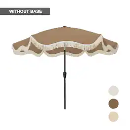 Boyel Living - 9 Ft. Bohemian Fringed Patio Market Umbrella