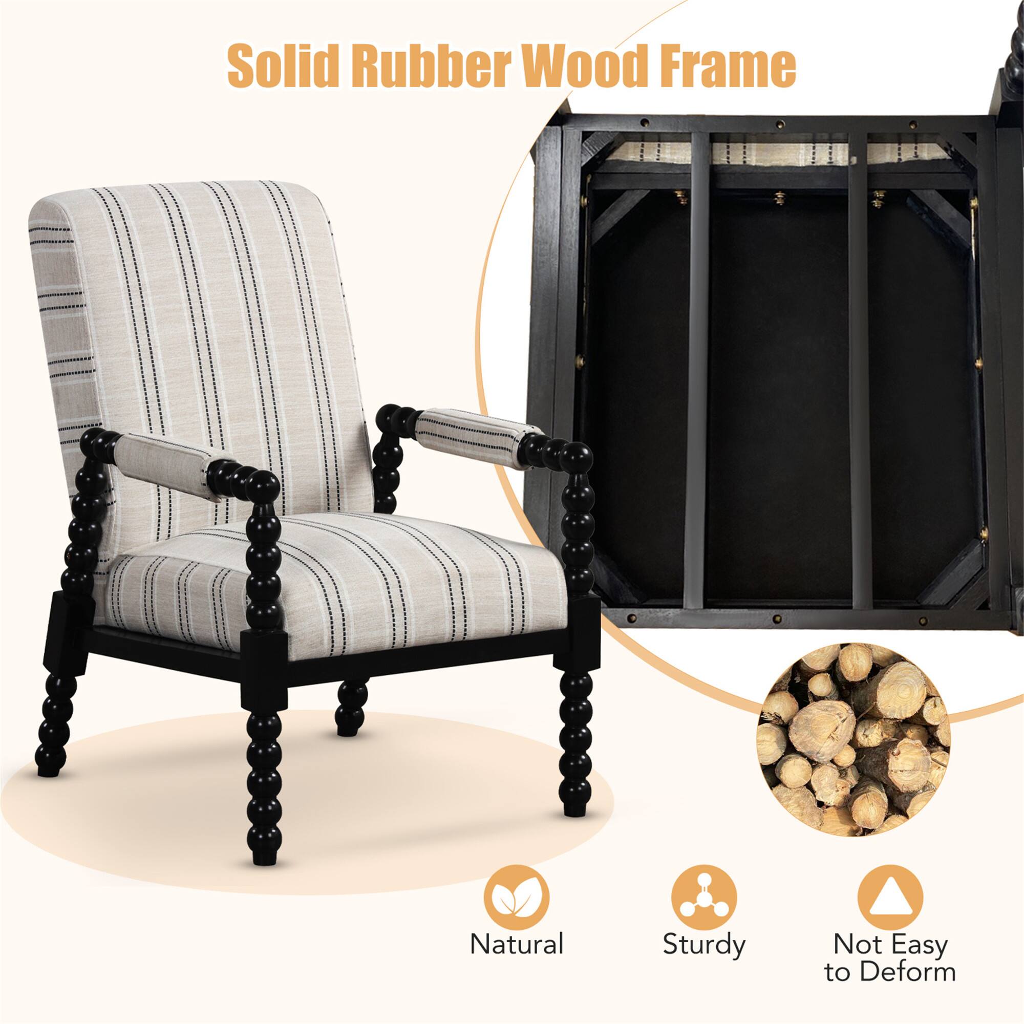 Solid Rubber Wood Frame

Natural  
Sturdy  
Not Easy to Deform
