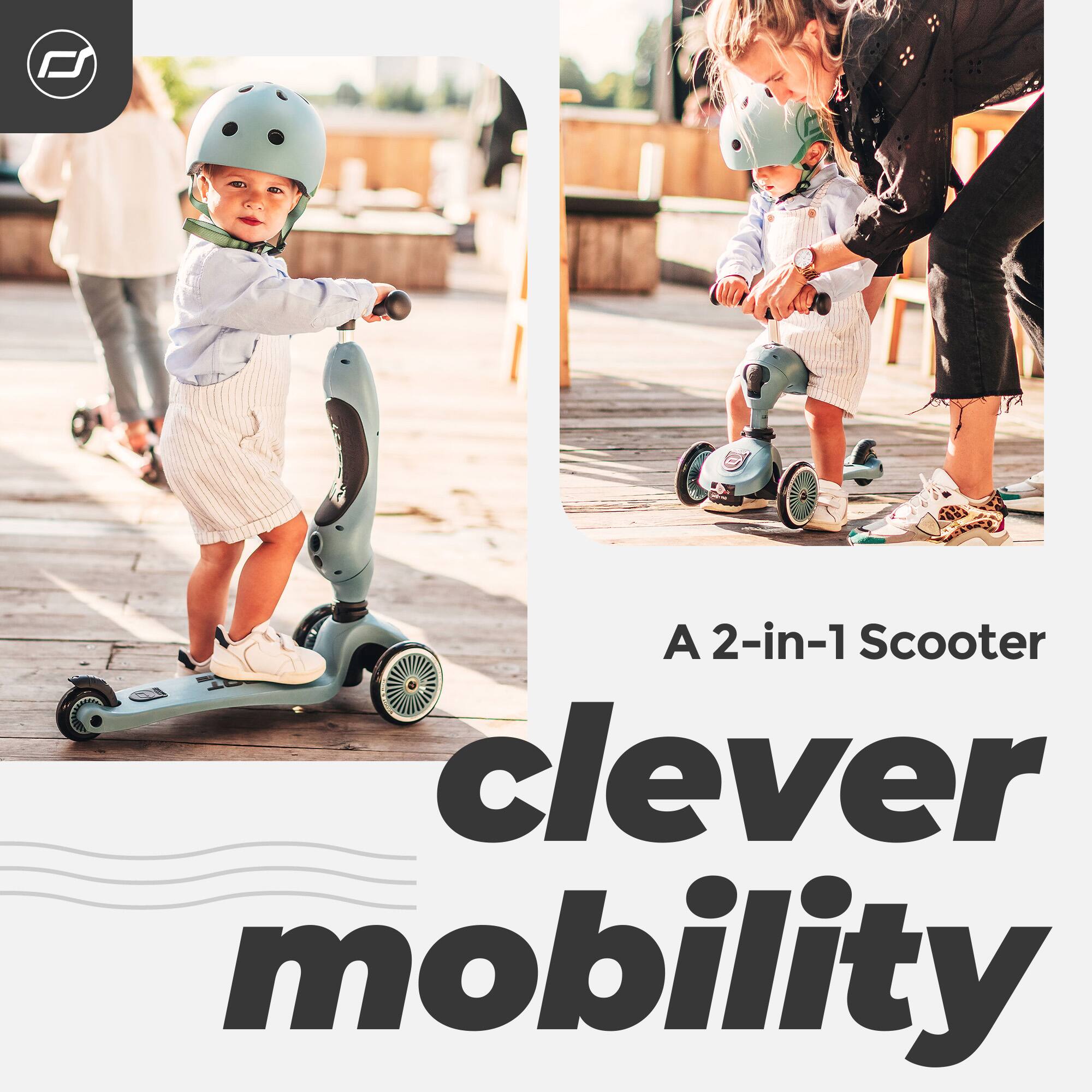 A 2-in-1 Scooter  
clever mobility