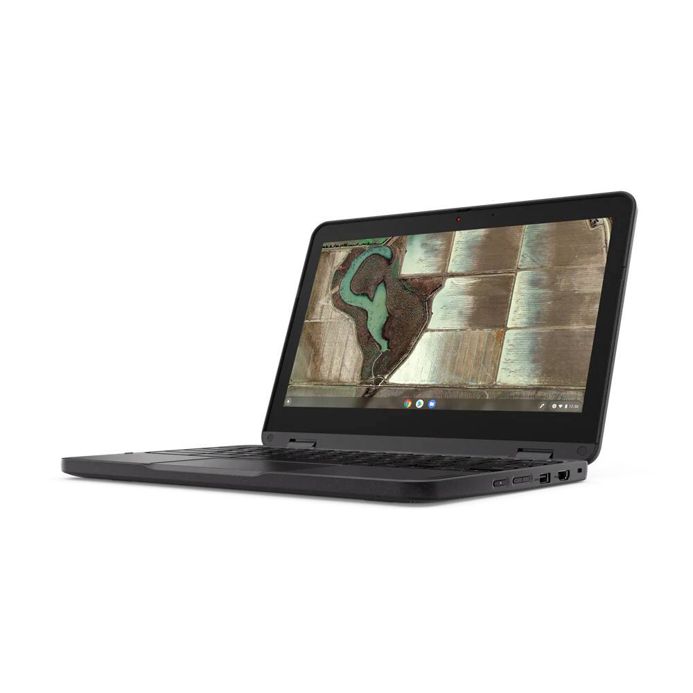 Left. Lenovo - Lenovo 500e G3 11.6" Touch Chromebook Intel Celeron N4500 4GB 32GB eMMC Chrome OS - Grey.