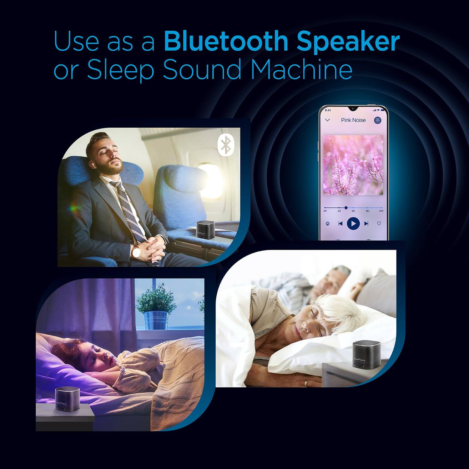 Use as a Bluetooth Speaker or Sleep Sound Machine

Pink Noise