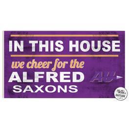 Jardine - Alfred University Saxons 11" x 20" Indoor/Outdoor In This House Sign - Purple