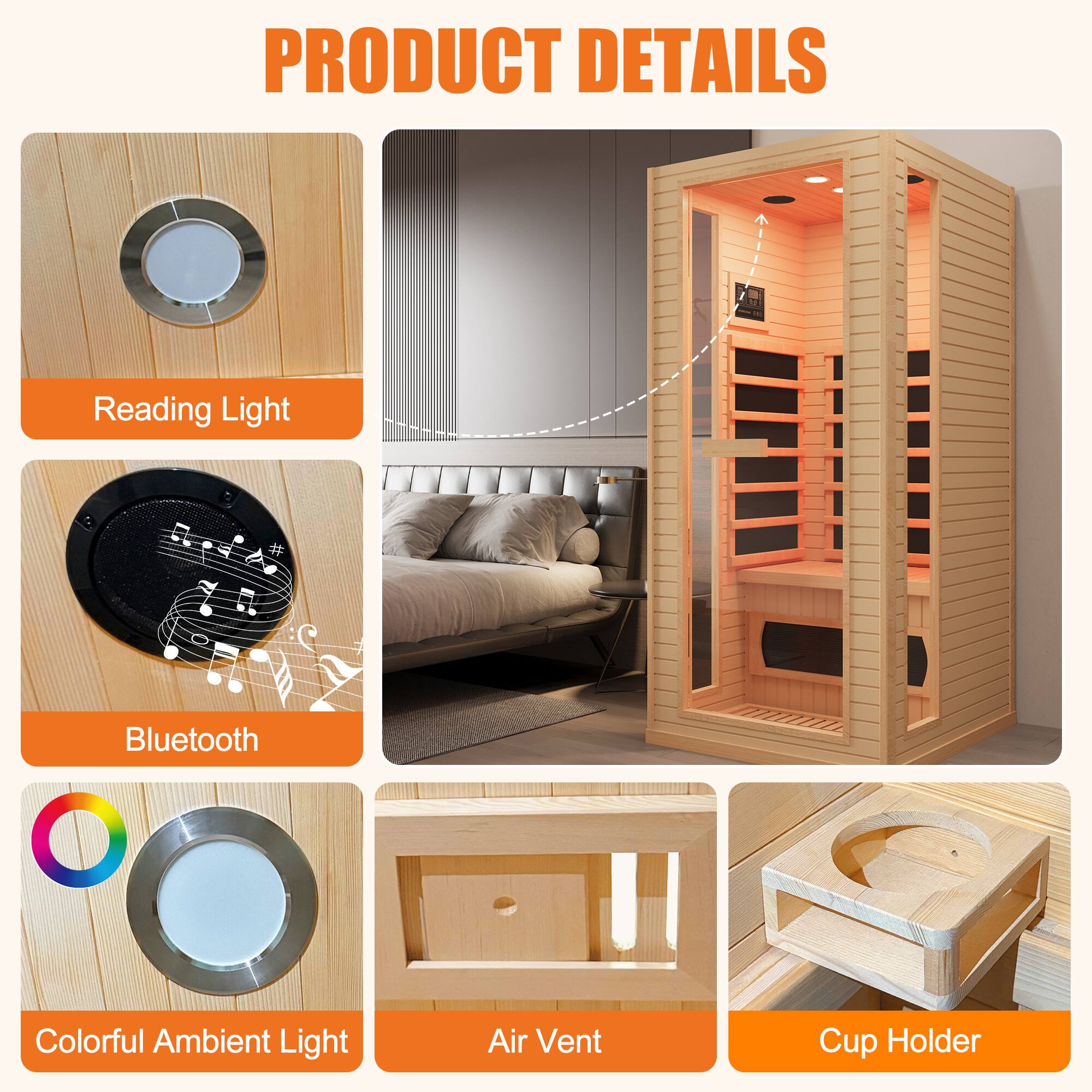 PRODUCT DETAILS
- Reading Light
- Bluetooth
- Colorful Ambient Light
- Air Vent
- Cup Holder