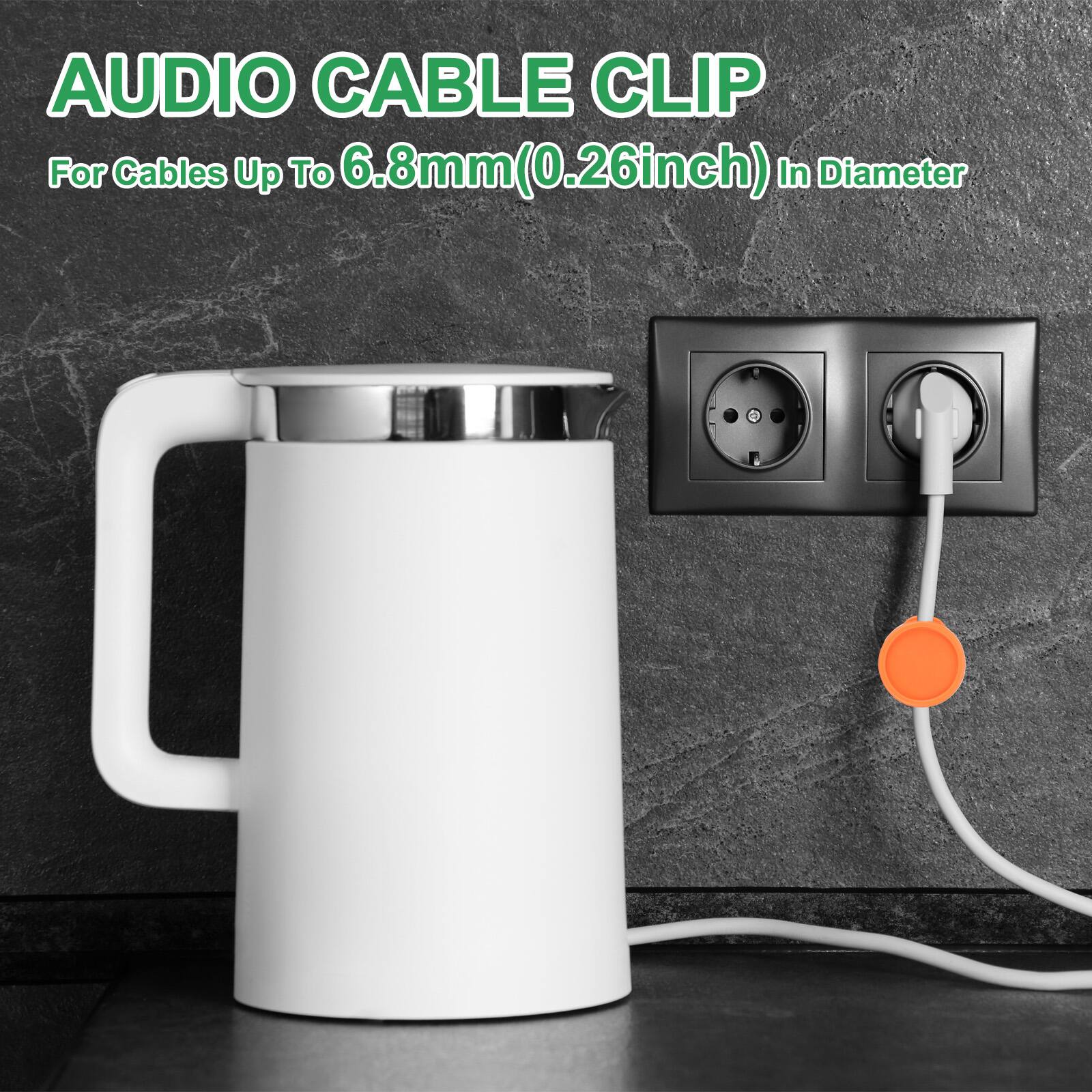 AUDIO CABLE CLIP  
For Cables Up To 6.8mm (0.26 inch) In Diameter