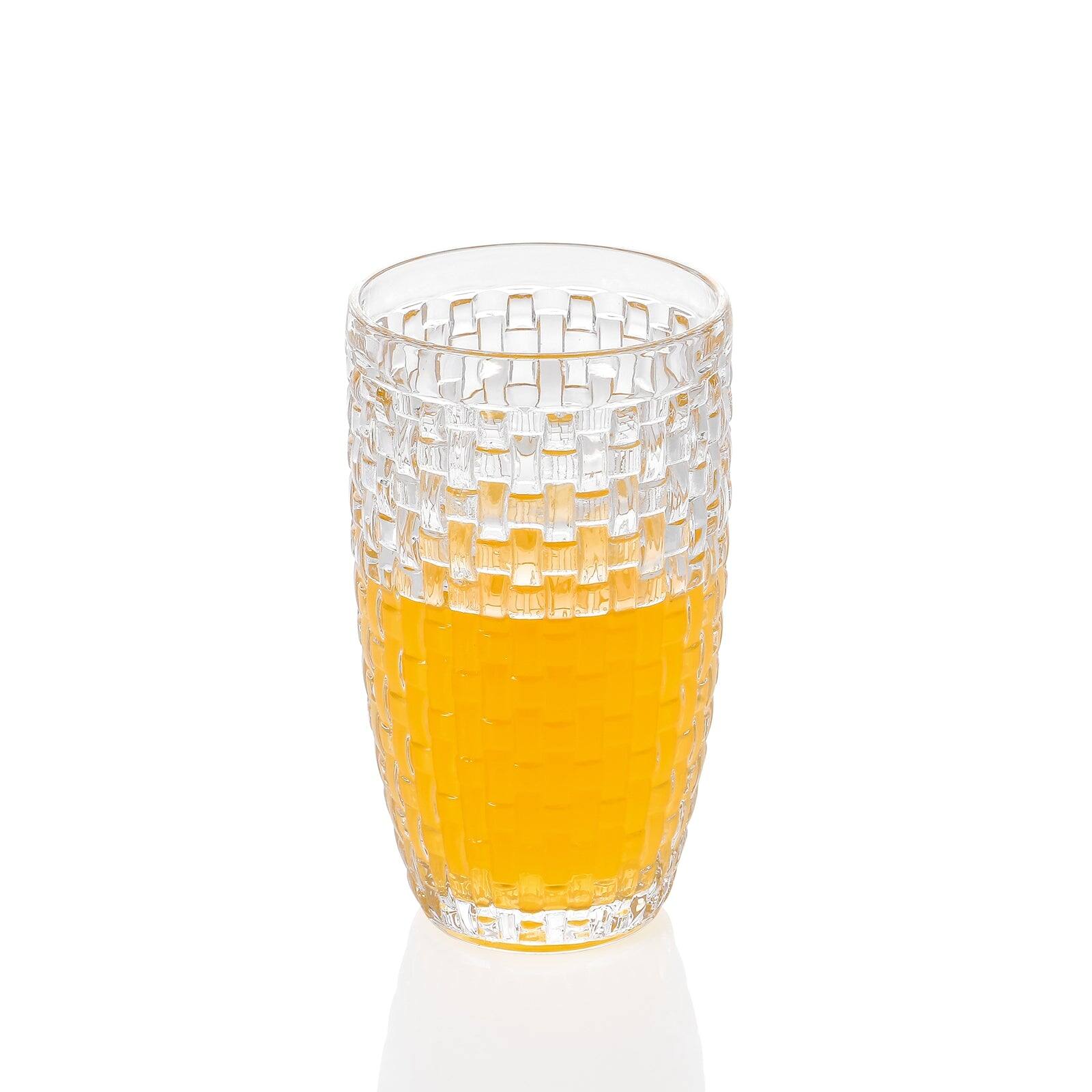 Angle. BreeBe - Knitted Collection Highball Glasses set of 6 - Clear.