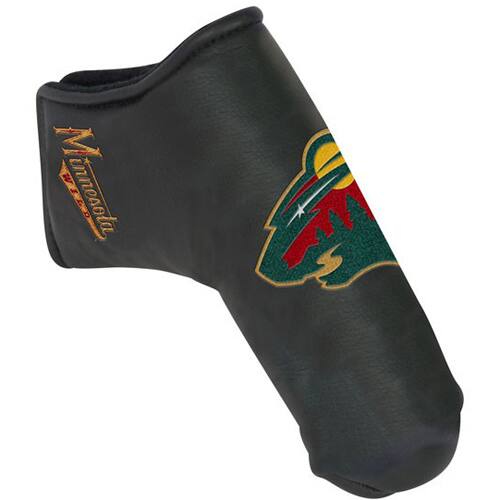 Alt View 1. Team Effort - Minnesota Wild Black Putter Blade Cover - Multicolor.