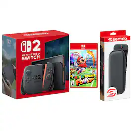 Switch 2 Video Game Console with Mario Tennis Fever and Protective Case Bundle - Nintendo Switch 2