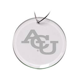 Jardine - Abilene Christian University Wildcats Team Logo 3'' Round Glass Ornament - Multicolor