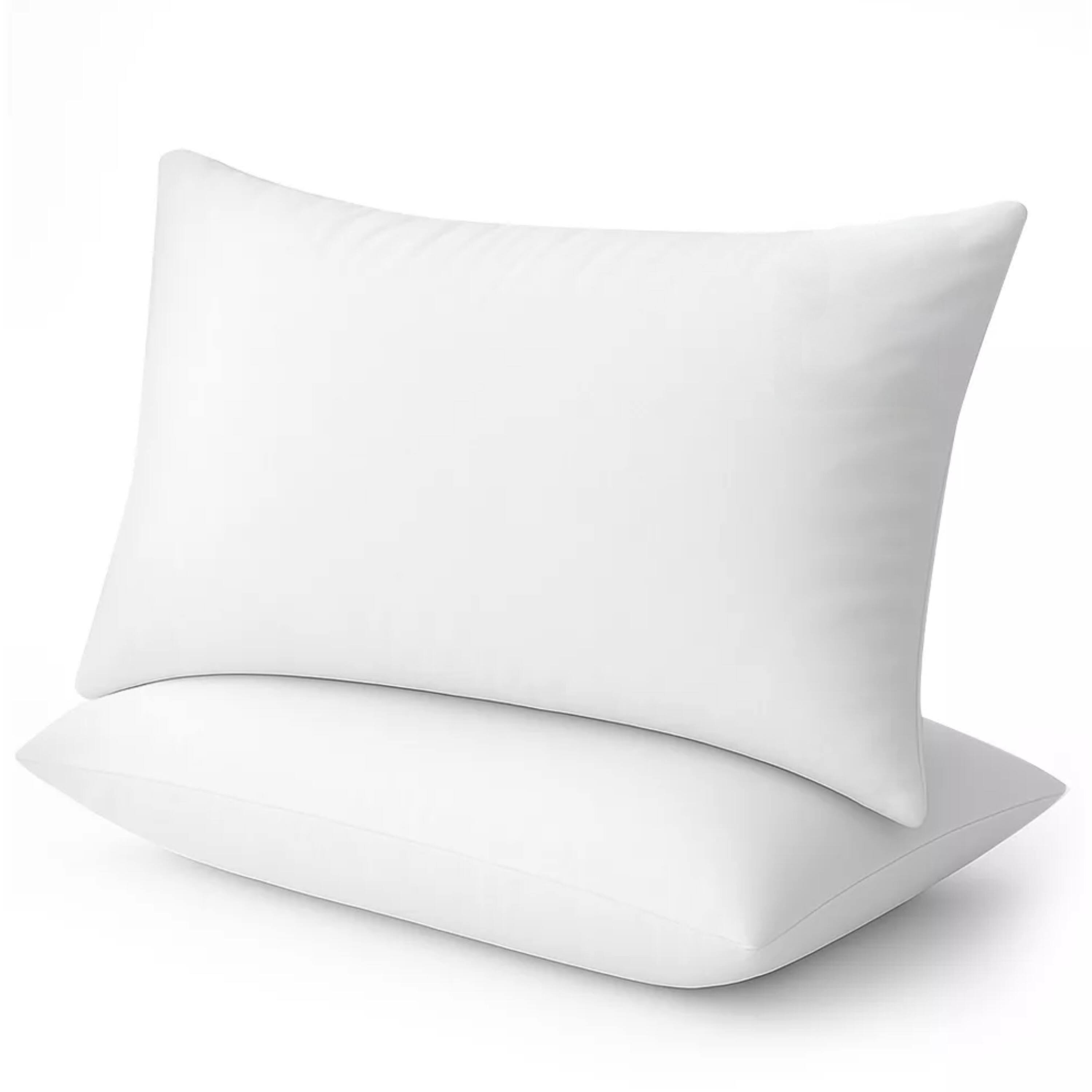 Front. Comfety - Luxury Down Alternative Bed Pillow, Cotton Sleeping Pillow for Back and Side Sleepers, King Size - White.