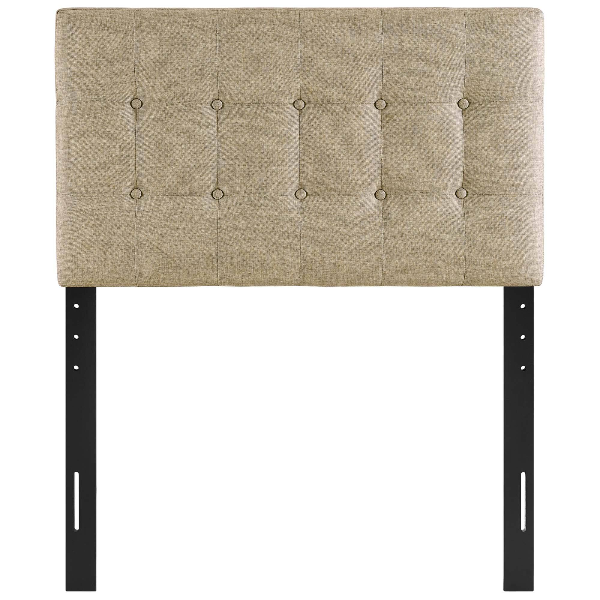 Alt View 1. Modway - Emily Upholstered Fabric Twin Headboard by Modway - Brown.