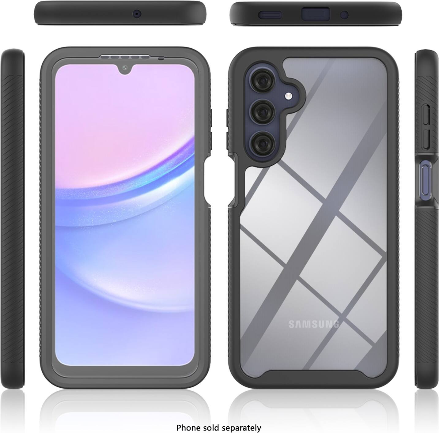 Samsung phone sold separately.