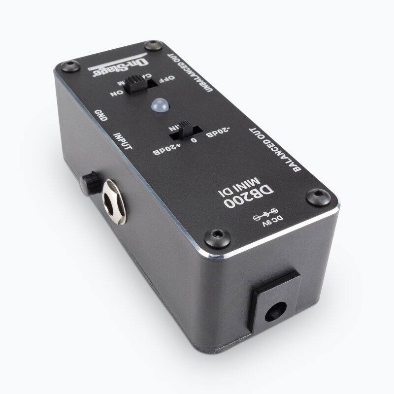 OUT On-Stage C OFF UNBALANCED W NO GND NI -20dB INPUT 0 OUT +20dB BALANCED DI MINI DB200 & 8 o