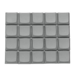 Unique Bargains - 20pcs PBT Keycap Set, Colorful Mechanical Numeric Keypads Portable Blank Keycaps for Office Gaming DIY - Gray