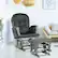 Alt View 6. Costway - Glider and Ottoman Cushion Set Wood Nursery Rocking Chair - Dark Grey.