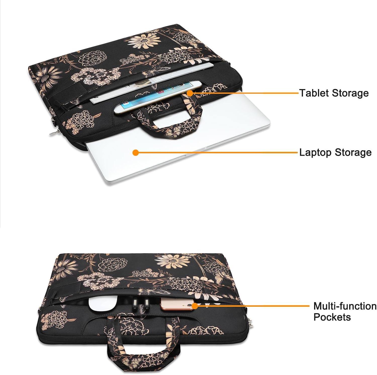 Tablet Storage  
Laptop Storage  
Multi-function Pockets