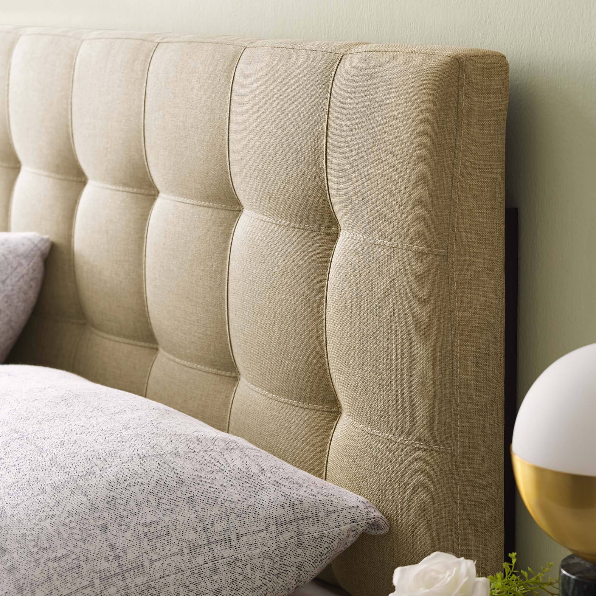 Alt View 4. Modway - Lily Upholstered Fabric Full Headboard by Modway - Brown.