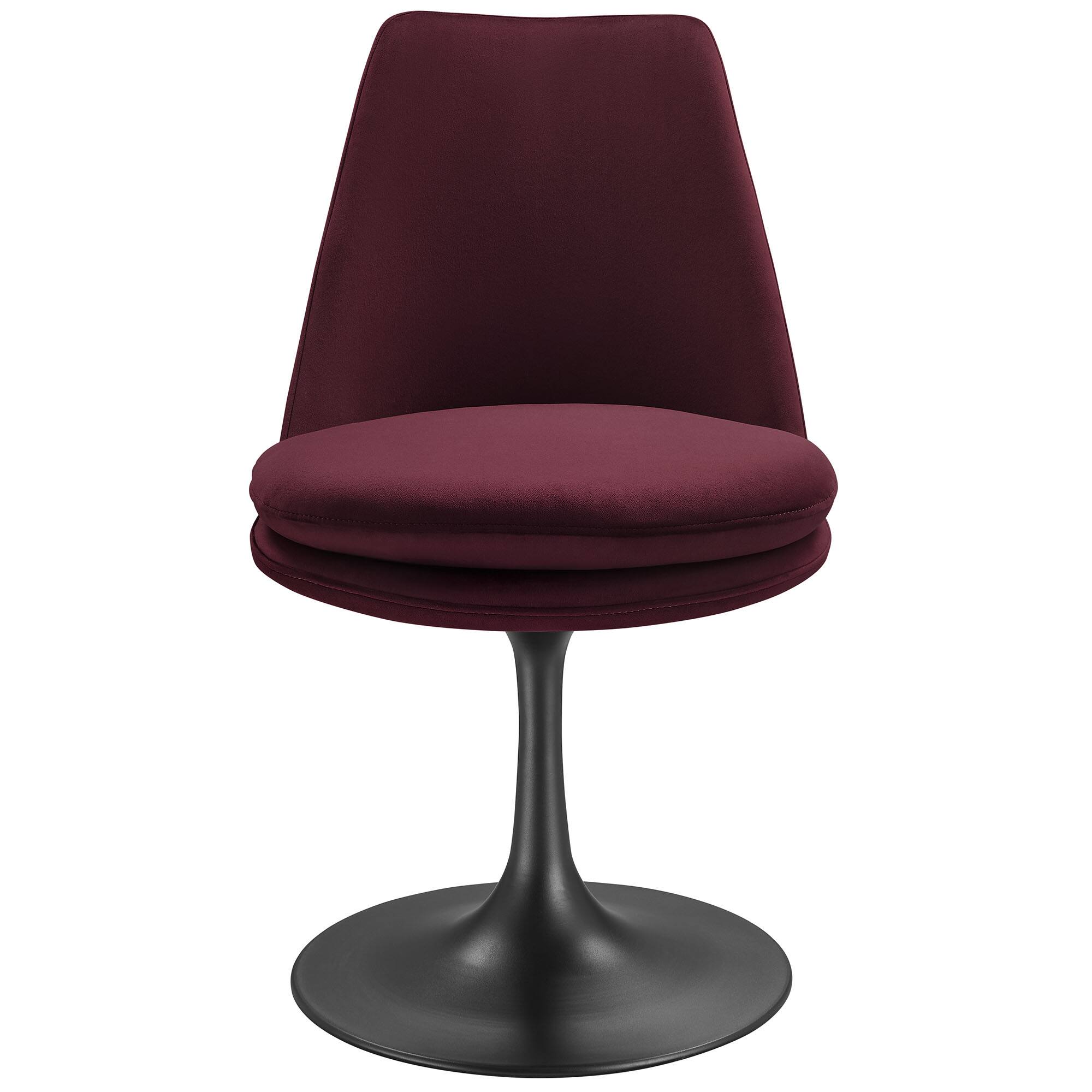 Alt View 5. Modway - Lippa Swivel Dining Chair by Modway - Black Mulberry.