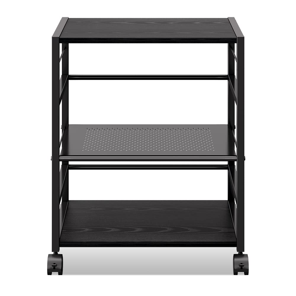 Alt View 5. Dazzling Pops - DEVAISE Mobile 3-Shelf Printer Stand with Adjustable Shelves, Modern Printer Cart with Storage Space, Print... - Default.