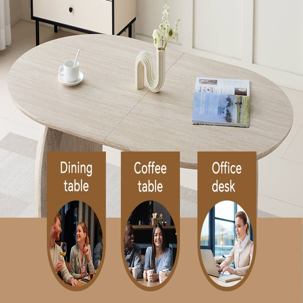 Dining table  
Coffee table  
Office desk