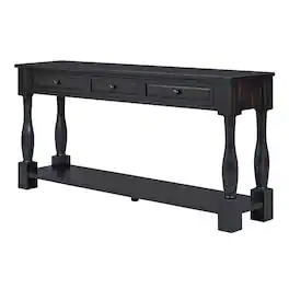 Forest'nSky - Console Table with Drawers and Shelf for Entryway - Espresso