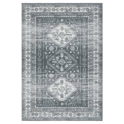 Front. Acekool - Washable Area Rug - Gray.