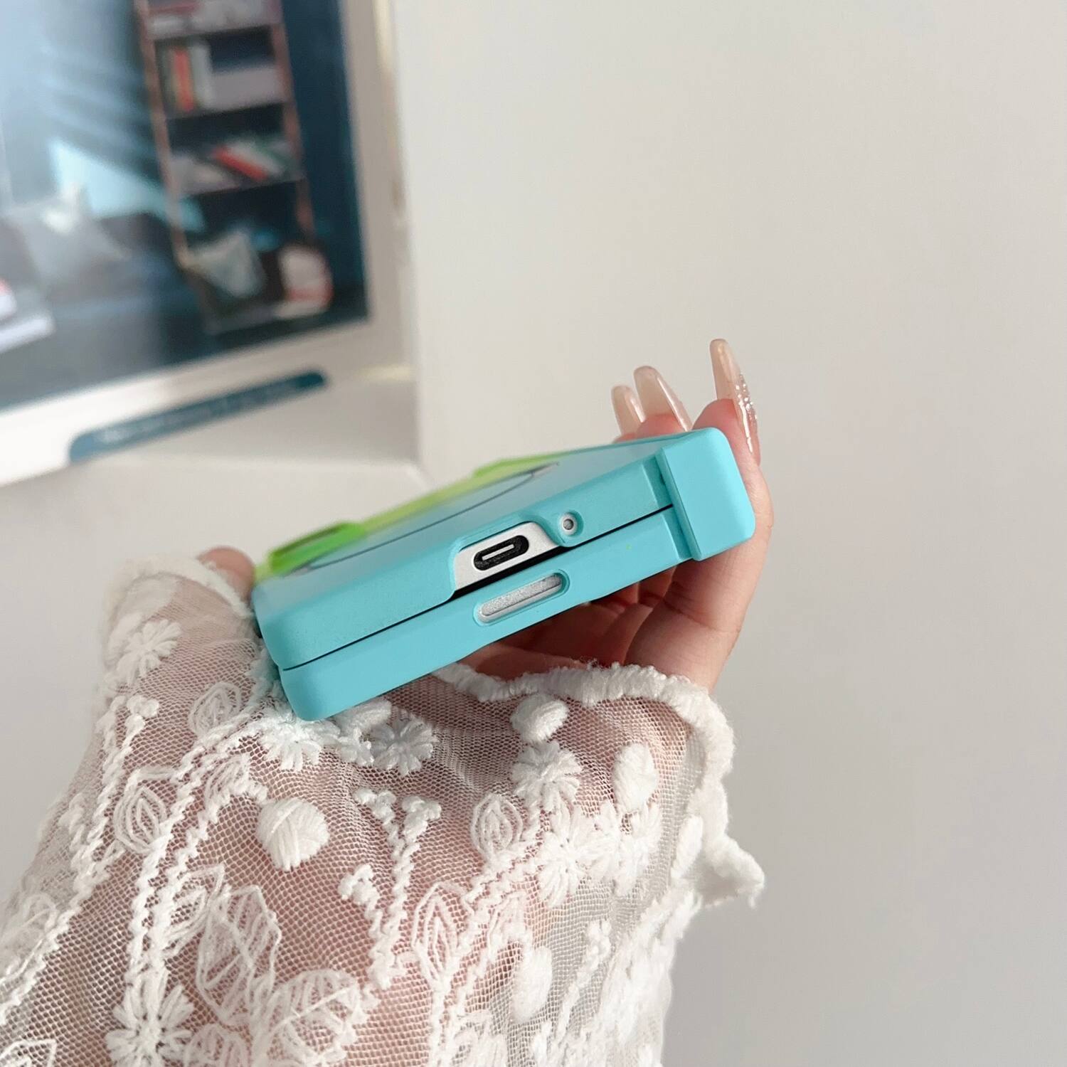 Alt View 2. Dteck - Magnetic Hard PC Hinge Case for Samsung Galaxy Z Fold6,Qi Wireless Charging Compatible,Shockproof Slim Gradient Cover - D.