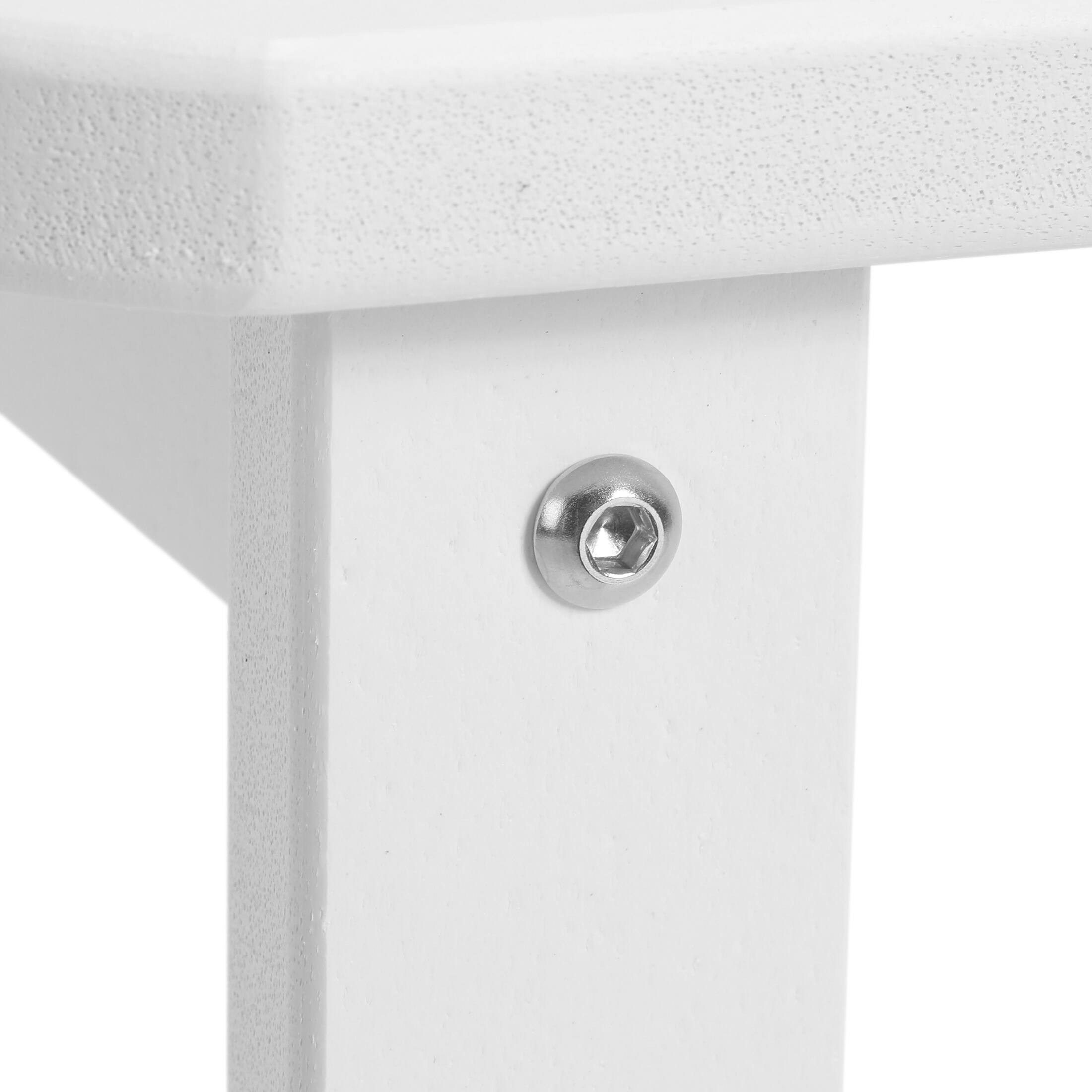 Alt View 4. WestinTrends - WestinTrends Aruba 2-Tier Outdoor HDPE Modern Adirondack Square Patio Side Table - White.