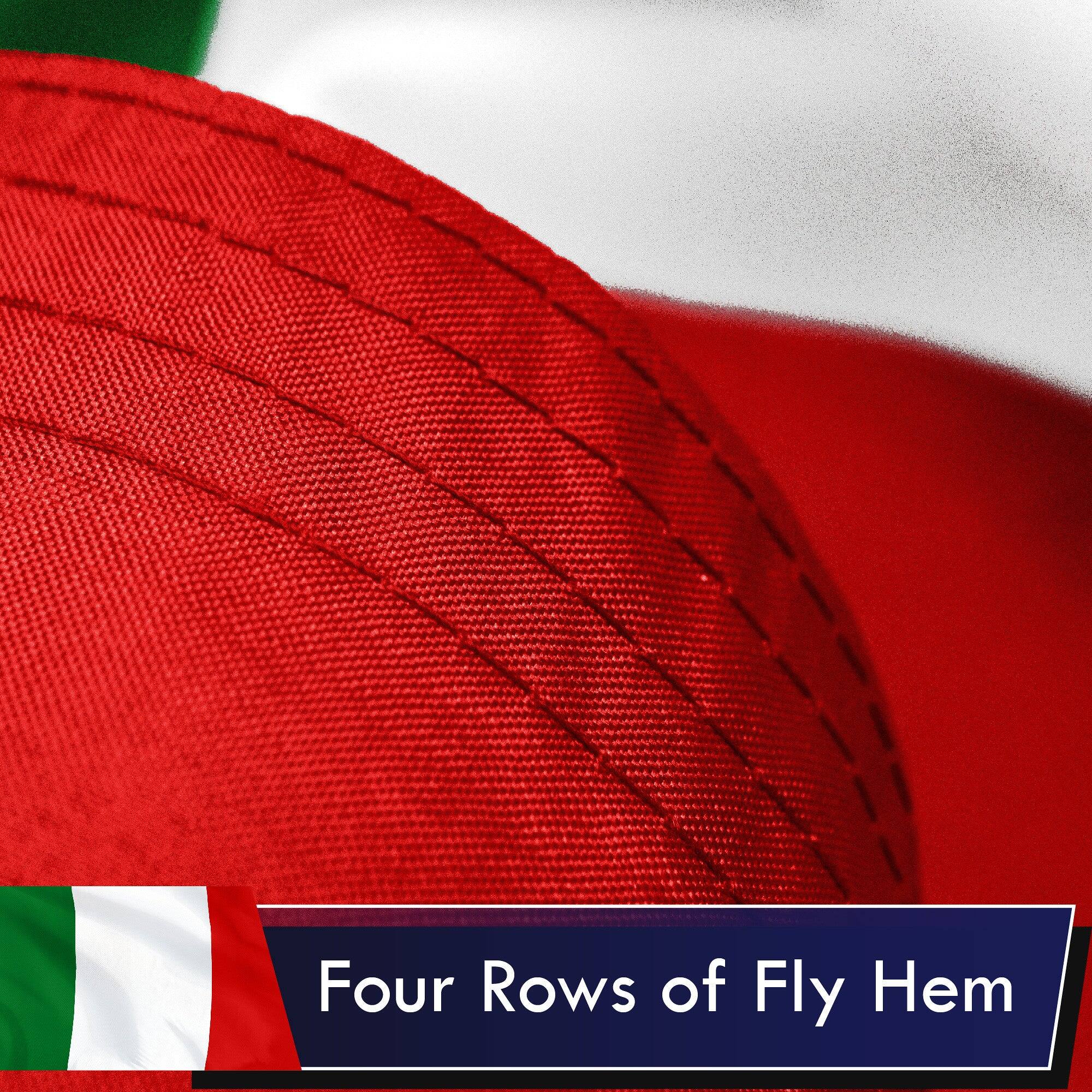 Four Rows of Fly Hem