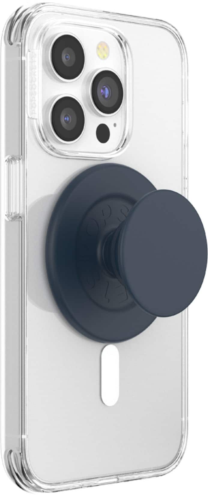 Left. PopSockets - MagSafe PopGrip Universal Magnetic Grip & Stand with Adapter Ring for Cell Phones - Soft Touch Navy.