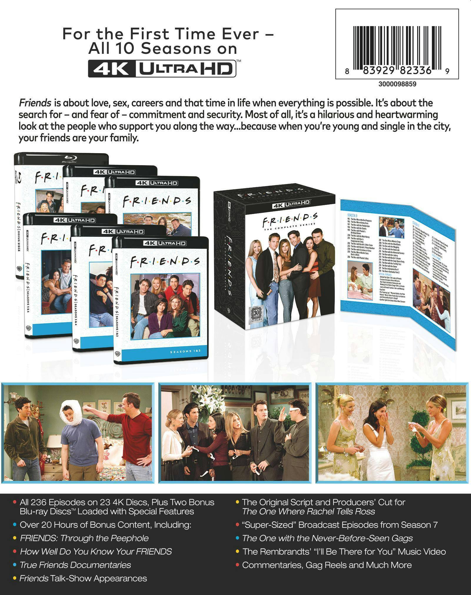Back. Friends: The Complete Series   - 4K Blu-Ray.