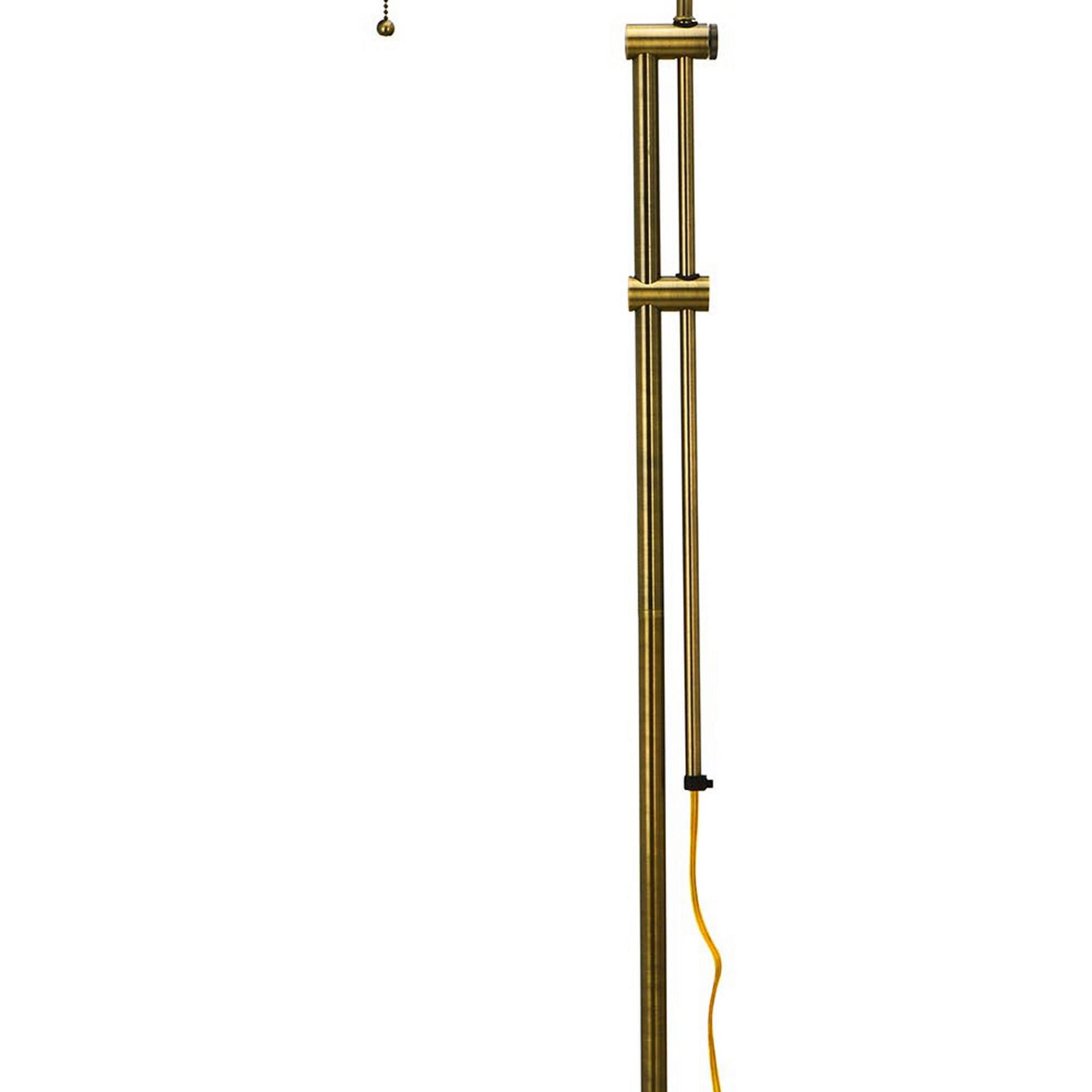 Left. Manhattan Lane - Metal Rectangular Floor Lamp with Adjustable Pole.