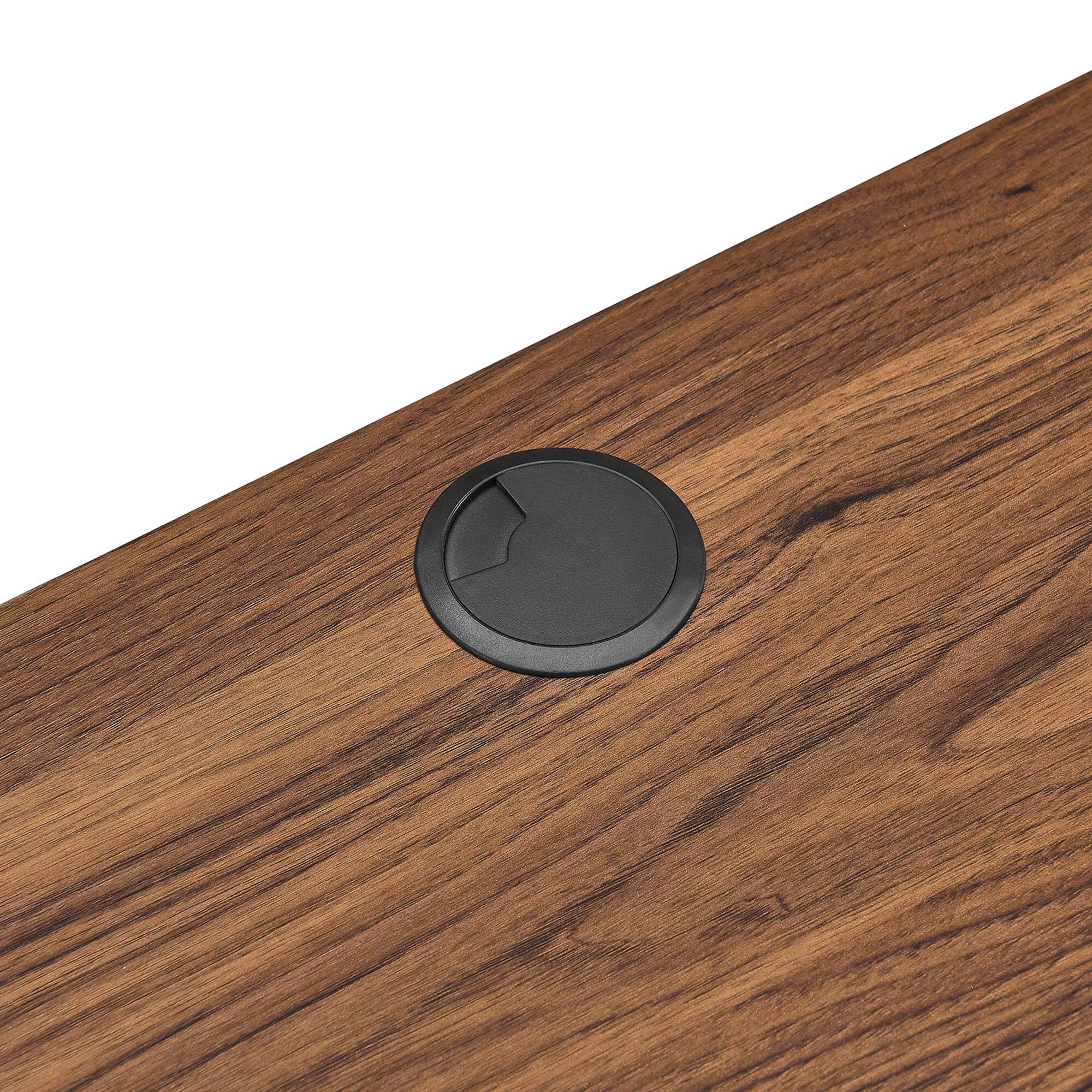 Alt View 6. Modway - Transmit 60" Wall Mount Wood Office Desk by Modway - Walnut White.