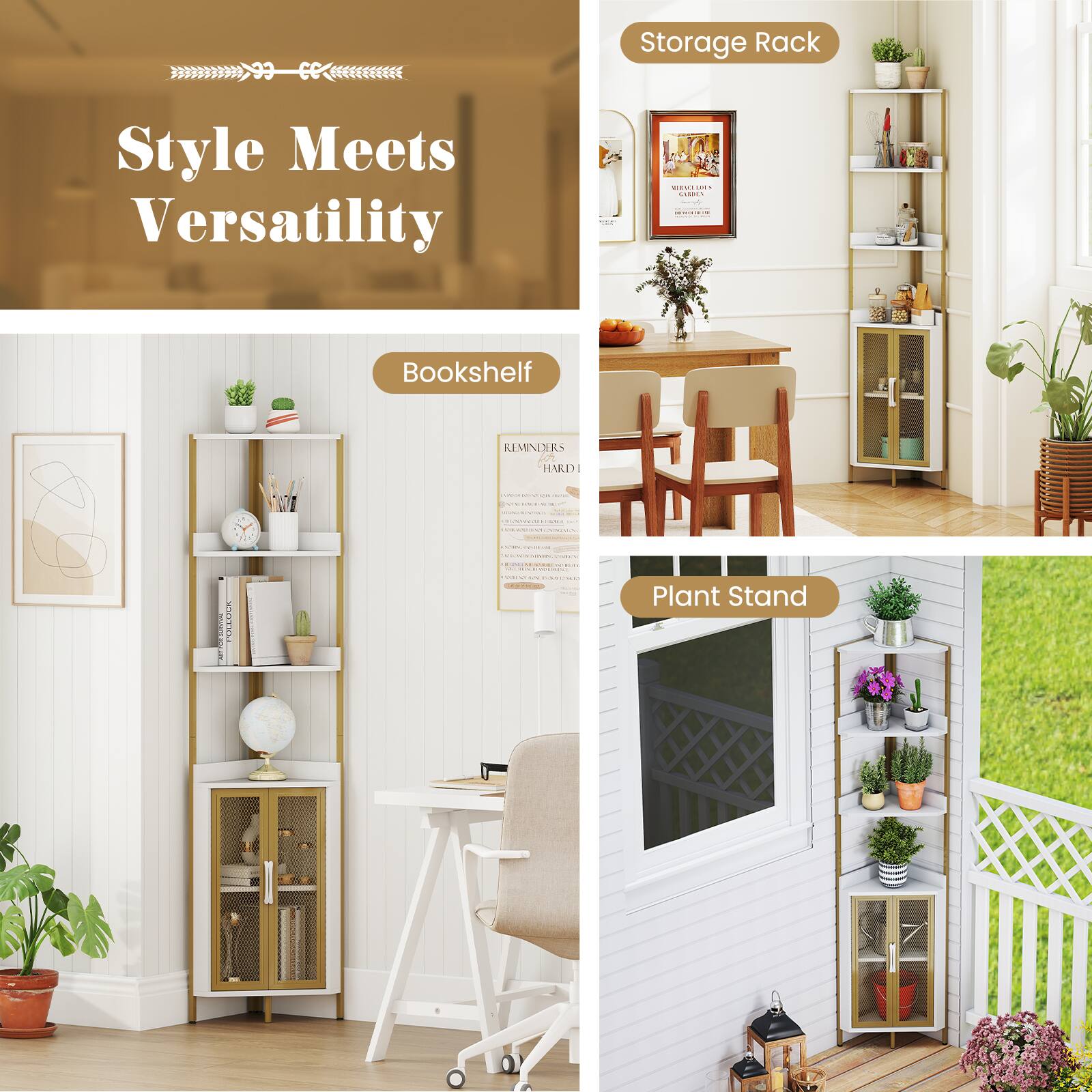 Storage Rack Style Meets Versatility | Bookshelf REMINRS dot HARD | Plant Stand