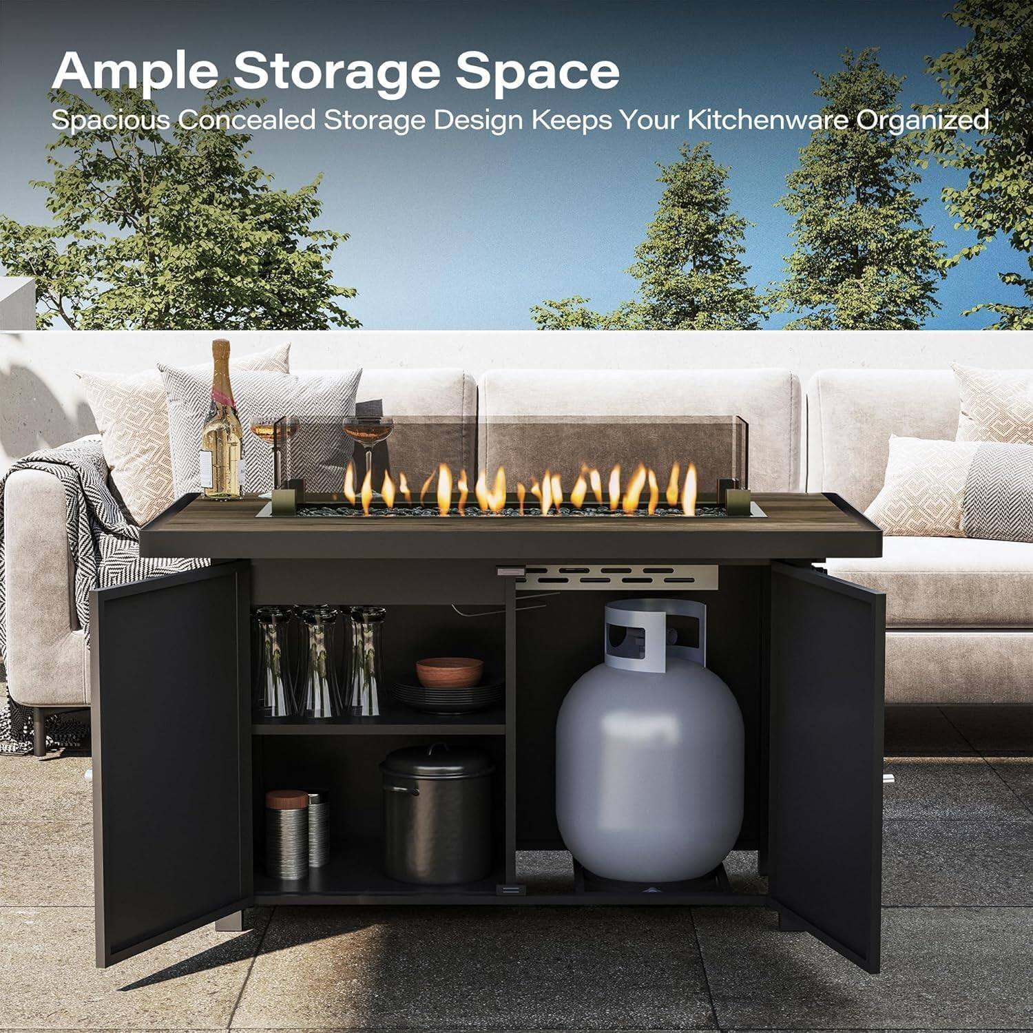 Ample Storage Space  
Spacious Concealed Storage Design Keeps Your Kitchenware Organized