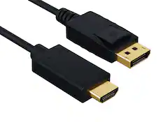 Front. Cable Leader - DisplayPort 1.2 to 4K HDMI Cable, 4K 30Hz Male to Male for PC, Laptop to TV, Monitor, Projector - Black.