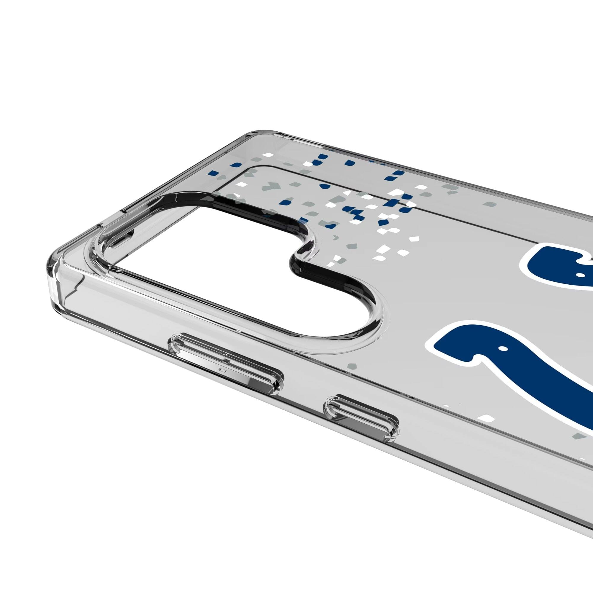 Alt View 2. Keyscaper - Indianapolis Colts Galaxy Clear Case with Confetti Design - S23 - Multicolor.