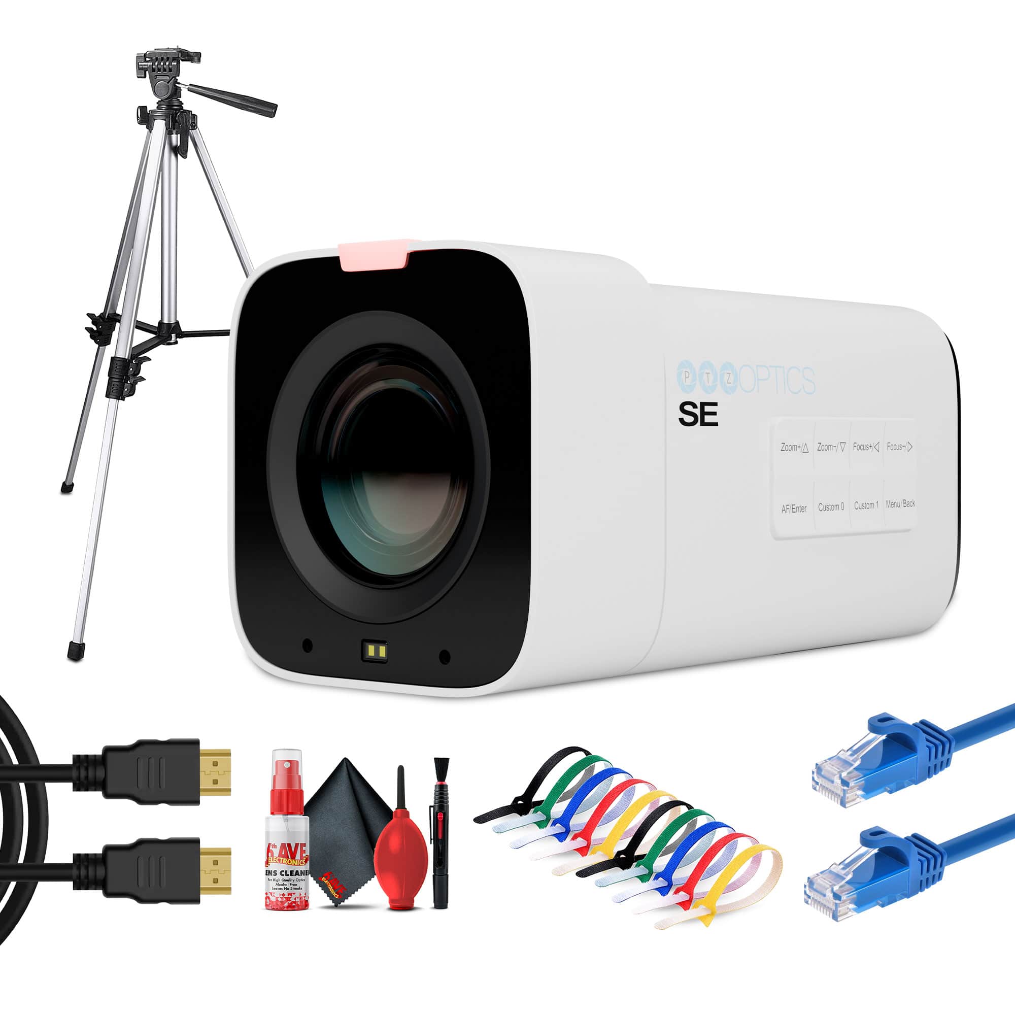 PTZOptics - Studio SE Hive-Linked PTZ Camera w/ 20x Optical Zoom, HD Streaming–White | More - White