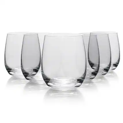 Front. Table 12 - Table 12 15.5-Ounce Beverage Glasses, Lead-Free Crystal, Break Resistant - Clear.