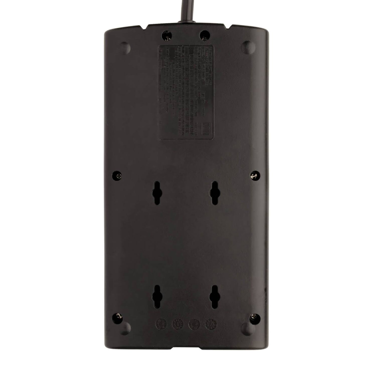 Alt View 2. Tripp Lite - Tripp Lite TLP810NET Protect It! 10 ft. Cord 8 AC Outlets 3,240 J Surge Protector - Black - Black.