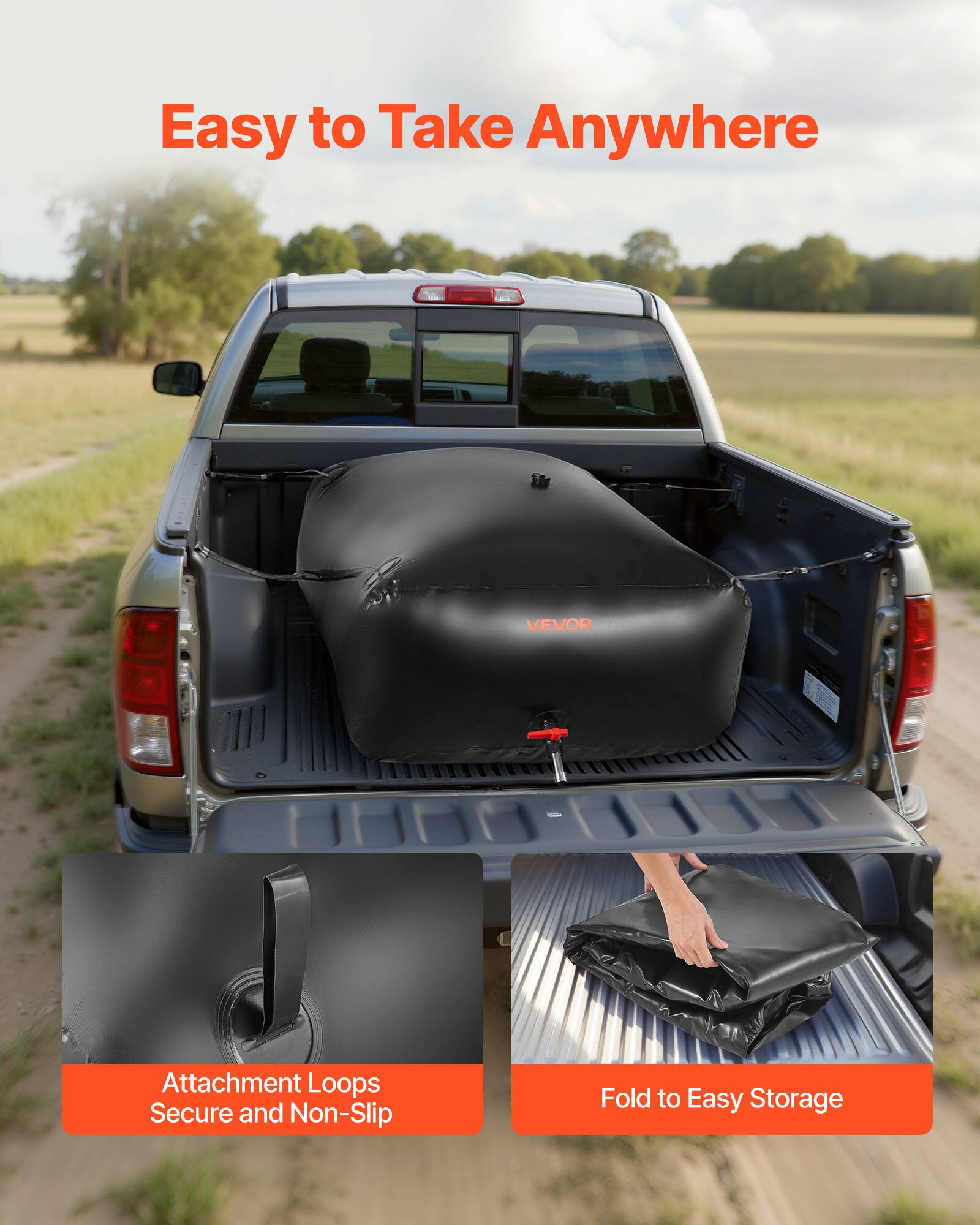 Easy to Take Anywhere

VEVOR Attachment Loops Secure and Non-Slip

Fold to Easy Storage