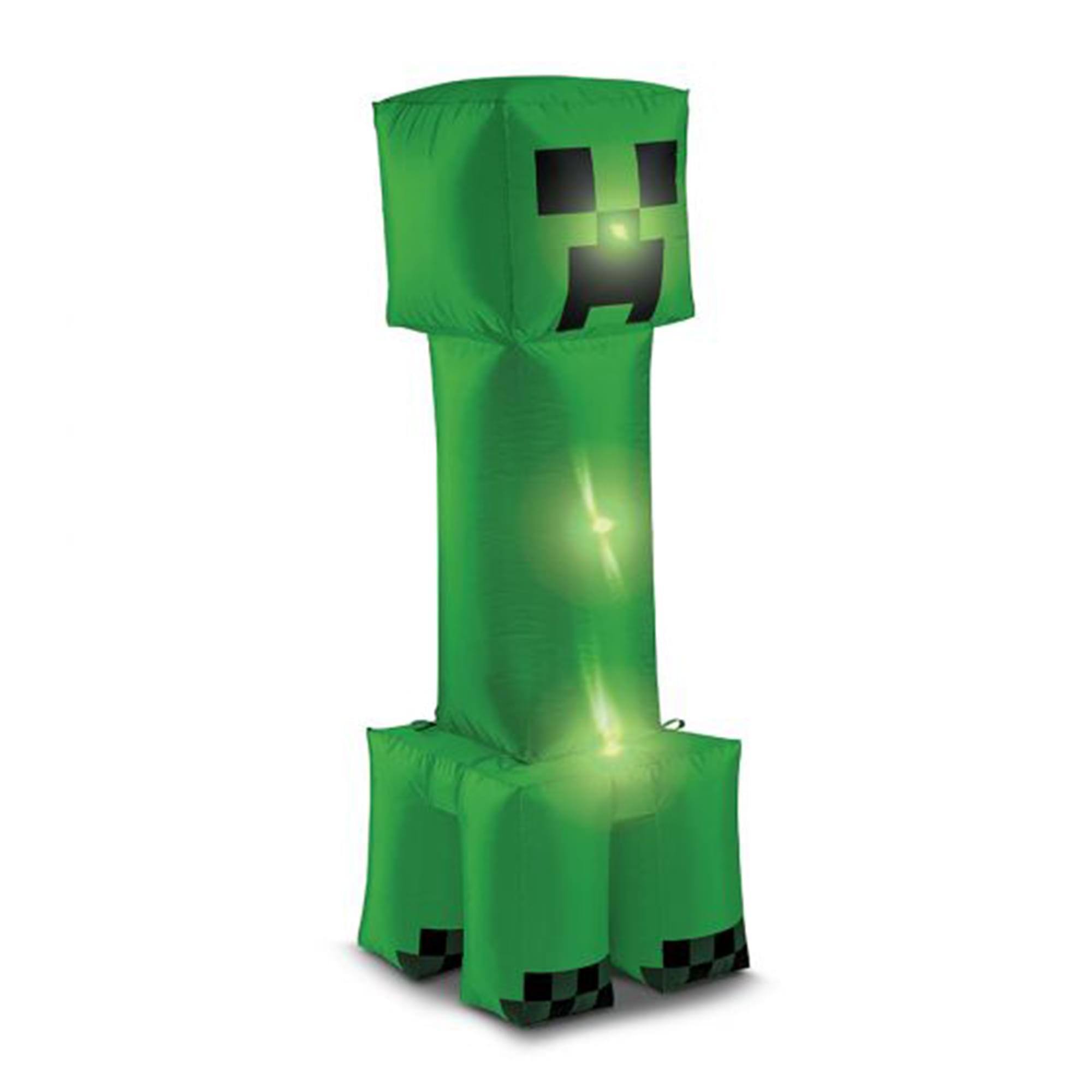 Front. Disguise - Minecraft Creeper 4-Foot Inflatable Home Decor - Green.