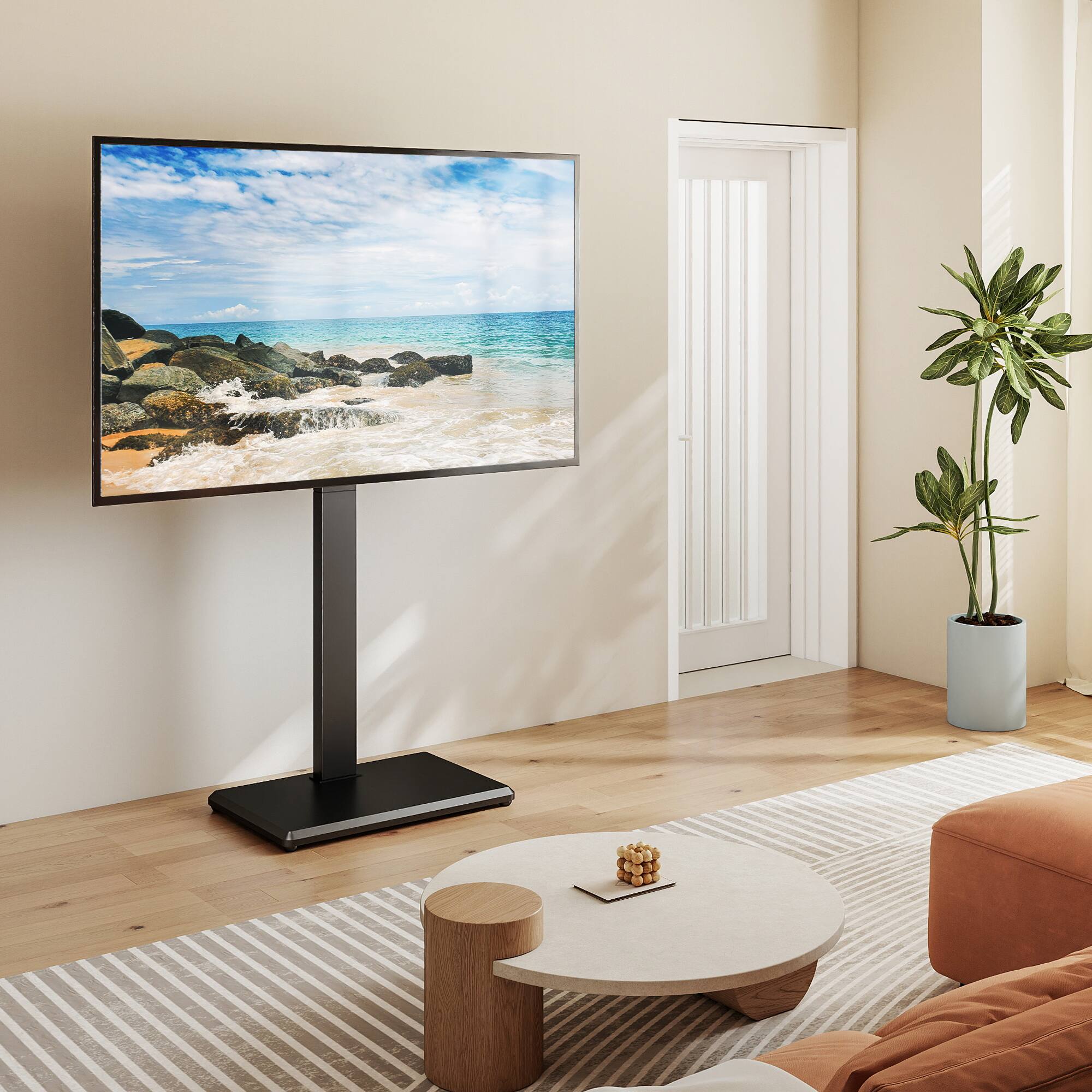 Alt View 4. Rfiver - Suitable for 34-75 inch flat-panel curved TV stands - Black.