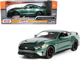 2018 Ford Mustang GT 5.0 1/24 Diecast Model Car by Motormax - Green Metallic