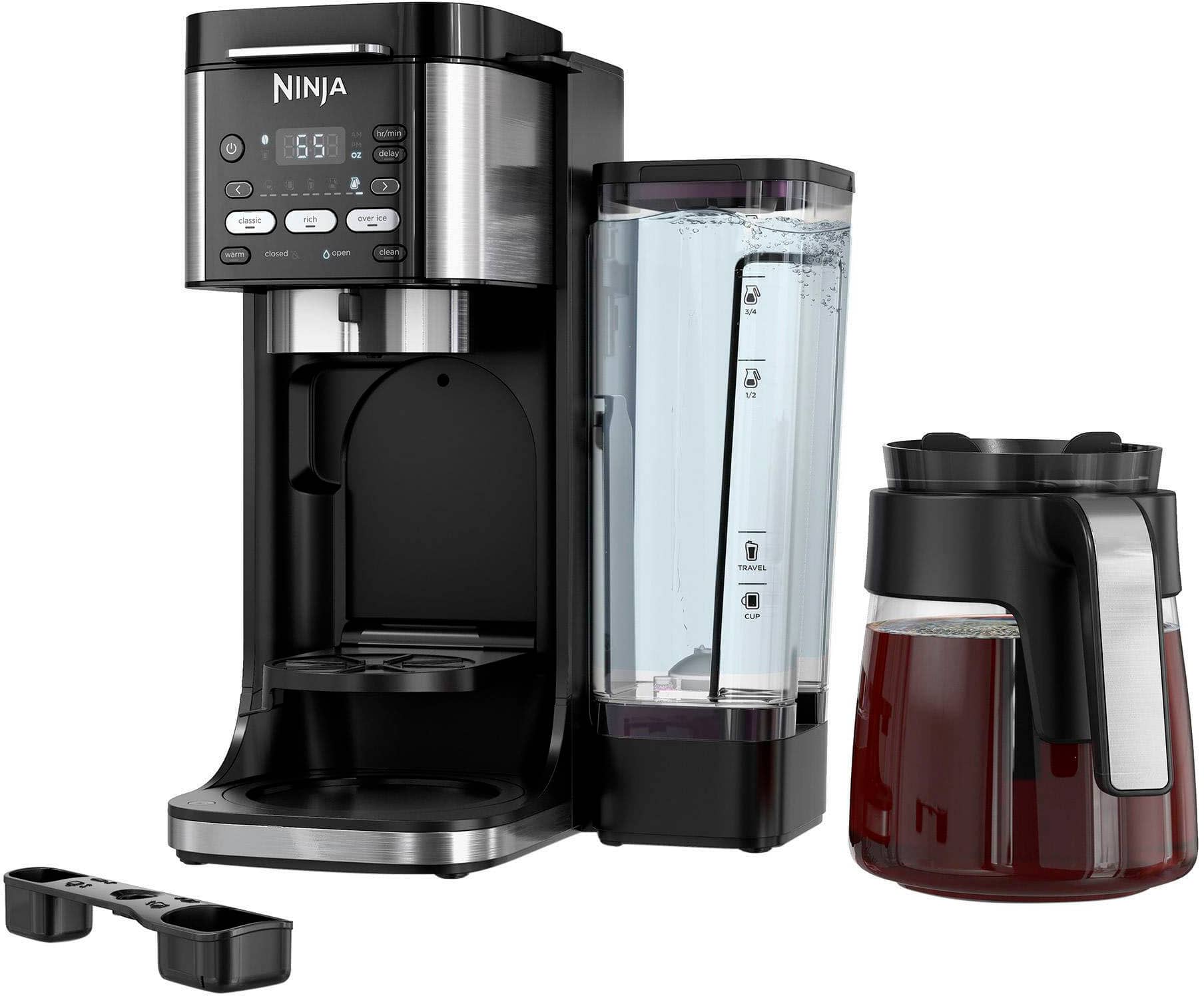 Ninja - Refurbished DualBrew XL Hot & Iced Coffee Maker, Single-Serve, Compatible with K-Cups & 14-Cup Drip Coffee Maker - Stainless Steel - Front_Zoom